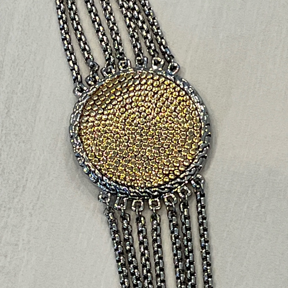 Designer Inspired  Womans magnetic 2Tone Bracelet